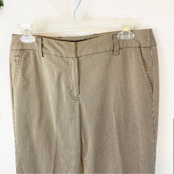 😻Sandro Sportswear Pinstripe Pants Brown Tan - Picture 3 of 7